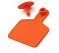 PE Material Farm Animal Livestock Supplies Blank Cattle Ear Tags Copper Head Earrings Animal Supplies (100 Pieces) Orange large100pcs