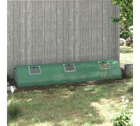 PE Mini Greenhouse, 3 M Portable Tunnel Green House with 5 Mesh Windows Outsunny Green One Size