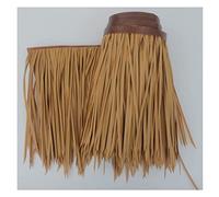 PE Palm Thatch Rolls Thatch Roofing Artificial Palm Thatch Rolls Tiki Bar Hut Grass for Tiki Umbrella Covers Mini Bar Palapa Thatch Roofs - Shipped in Rolls(Yellow f,0.5x1m/1.64X3.28ft)