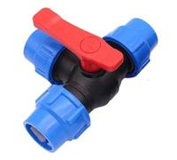 PE Pipe 3-Way Ball Valve 20/25/32/40/50mm Plastic for DN15-DN40 Joint Garden Farm Irrigation Water Fittings(20mm)