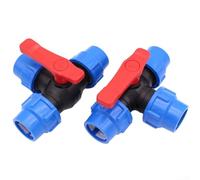 PE Pipe 3 Way Ball Valve, Reliable Water Flow Control for 20/25/32/40/50mm Diameter Pipes (40mm)