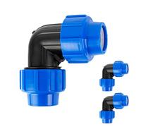 PE Pipe 32 mm Screw Connection PP Fitting Angle L-Piece: Pipe Connector for Changing Direction of The Installation Pipe, Quick and Easy Connection Technology
