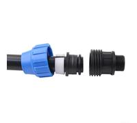 PE Pipe Clamp Connector with PP Fitting Male Adaptor Screw Joint for Reliable Water Distribution in Gardening and Agriculture (25mm x 1inch)