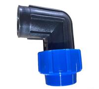 PE Pipe Compatible 90 Deg PP Elbow Fitting with Female Thread for Water Conveyance in Farming and Public Green Spaces (40mm x 5/4inch)