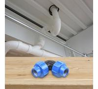 Pe Pipe Quickconnect 20mm Union Fittings for Gardening Elbow Production Water Pipe Connectors Small Resistance No Heat Fusion 4 Pcs Blue Agricultural Black 25mm 32mm(20)