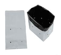 PE Planting Bags for Vegetable Growth 50 Pieces with Drainage Holes and Light Reflective Design Supporting Various Growing Conditions (8L)