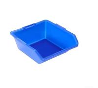 PE Plastic Parts Box with Compartments for Screw Hardware Storage, Small Organizer Case for Workshop Shelf and Tool Sorting, Blue(Small-Blue)
