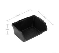 PE Plastic Parts Organizer Box for Workshop Storage - Stackable Component Sorting Tray with Screw & Hardware Classification, 135 x 120 x 6(Small-Black)