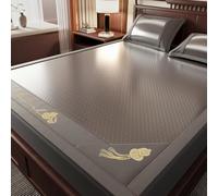 PE Rattan Cooling Bed Mat, Grey, 2 Pillowcases