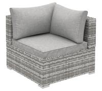 PE Rattan Wicker Corner Sofa Garden Furniture Single Sofa Chair w/ Cushions