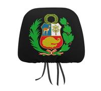 Pe-rus Flag Funny Car Headrest Covers Elastic Printed Seat Head Rest Protector Universal Automotive Accessories