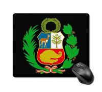 Pe-rus Flag Printed Square Gaming Mouse Mat Soft Non-Slip Computer Game Mice Pad for Home Office Laptops