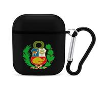 Pe-rus Flag Stylish Printed Bluetooth Headset Protective Cover Compatible with AirPods 1/2 with Buckle