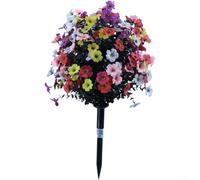 PE Silk Flower Garden Stake 55cm Fade for proof PE Silk Flower