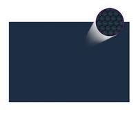 vidaXL Floating Solar Pool Film Rectangular PE 6x4m Black Heating Bubbles