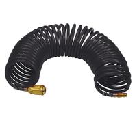 PE Spiral Hose 10m Garden Garage Workshop Air Water Hosepipe Watering Fitting
