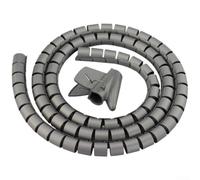 PE Spiral Wire 1.5M 8MM For Home Office Cords PE Spiral Wire(Gray 8mm1.5 m+ clip)