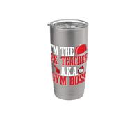 PE Teacher Gym Boss Physical Education Instructor Sport Stainless Steel Insulated Tumbler