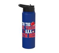 PE Teacher Gym Boss Physical Education Instructor Sport Stainless Steel Insulated Water Bottle