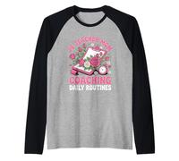 PE Teacher Mom Coaching Daily Routines Raglan Baseball Tee