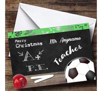 PE Teacher Personalised Christmas Card - Personalised Christmas Card For Teacher, Teaching Assistant