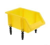 PE Tool Parts Organizer Box, 180 x 120 x 80 mm, Resistant to 80°C, for Workshop Hardware Storage and Screw Classification(Yellow)
