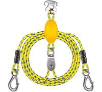 PE Tow Rope 46cm 2.4m 6000 LB Capacity High Visibility Yellow Blue PWC Dock Line for Kayak Canoe Small Yacht Towing Docking Watercraft UV Saltwater Resistant(D)