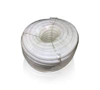 PE White Corrugated Flexi Pipe Tube Non-Split 15mm - 50m