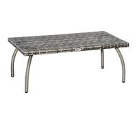 PE Wicker Rattan Garden Coffee Table - Mixed Grey