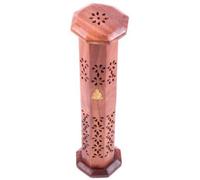 Puckator Sheesham Wood Ashcatcher Incense Tower Burner with Buddha Inlay - Spiritual Zen Gothic Incensé Insence Sticks Cones Holder Burner - Home Aesthetic Yoga Room Decor Accessories Gift