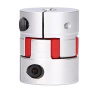 PE40 49 10 11 2.0 Flexible Coupler, Aluminum Alloy Plum Shape Stepper Motor Shaft Coupling, High Strength Elastomer Connection for Radial Angular Axial Deviations, with Germany