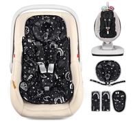 Pea Pod 4-in-1 Infant Stroller Pad with Dual Head Support & Removable Shoulder Pads, Reversible Plush, Machine Washable, Universal Fit for 3 to 5 Point, Space