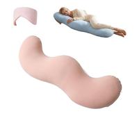 Pea Pod Body Pillow for Adults, 105 × 30 Cm Pea Pod Body Pillow Cooling for Side Sleeper, S Shaped Full Bodypillow Peapod Shape, Soft Ergonomic Pillow Support for Deep, Uninterrupted Sleep (pink)