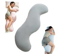 Pea Pod Body Pillow for Side Sleepers, Cooling Ergonomic Support,Gray,120cm/47in