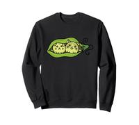 Pea Pod Kittens Cute Veggie Cat Pun Art | Funny Garden Charm Sweatshirt