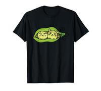 Pea Pod Kittens Cute Veggie Cat Pun Art | Funny Garden Charm T-Shirt