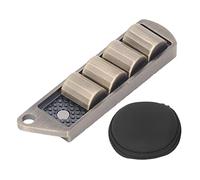 Pea Pod Magnetic Slider Toy Adult Metal ADHD Autism Anxiety Stress Relief Push Slider Sensory Toy Fun To Play Ergonomic Design Portable Keychain Pendant for Office Workers Students (Gold)