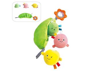 Pea Pod Pals | Baby Sensory Toy with Soft Textured Peas & Sounds | Grasping, Teething & Motor Skill Development | Clip-On Plush for Strollers & Travel Play