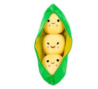 Pea Pod Pillow - Adorable Green Bean Shape Toy, Premium cozys Material Smooth Touch, Charming Couch Decor Accessory Relaxing Support Cushion | Ideal for Children Home Lounge Present