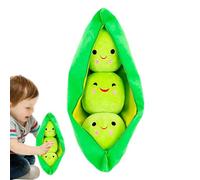 Pea Pod Plush Pillow - Soft and Soft Pillow with 3 Peas, Plush Decorative Toy | Piscello Pod Shaped Cushion for Bedroom Kids Sofa Bed Office Cus