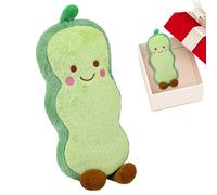 Pea Pod Stuffed Animal | Soft Cute Cartoon Decoration - Pea Pod Plush Pillow | for New Year Reading Sitting Sleeping Massage Game Sofa TV Chair Couch Floor Desk Lounge Travel