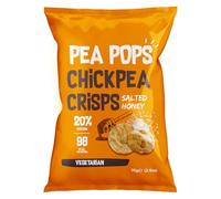 Pea Pops Healthy Chickpea Crisps - Low Calorie, Gluten Free, 20% Protein Snacks that are Popped Not Fried (12 x 70g, Salted Honey)