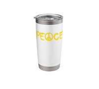 Peace A as Peace Symbol Peace Symbol Yellow Stainless Steel Insulated Tumbler