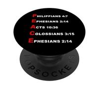 PEACE Acrostic - 5 Christian Faith Bible Verse Scriptures PopSockets Adhesive PopGrip