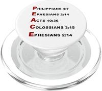 PEACE Acrostic - 5 Christian Faith Bible Verse Scriptures PopSockets PopGrip for MagSafe