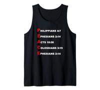 Peace Acrostic - 5 Christian Faith Bible Verse Scriptures Tank Top