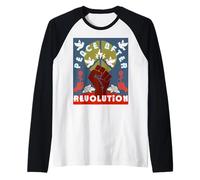 Peace After Revolution Protest Art Activist Poster Raglan Baseball Tee