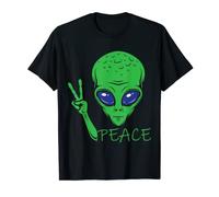 Peace Aliens Funny Design Aliens T-Shirt