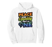 Peace And Equality Hurt No One Peace Sign Hippie Pullover Hoodie