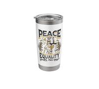 Peace and Equality Hurt No One Peace Sign Hippie Stainless Steel Insulated Tumbler
